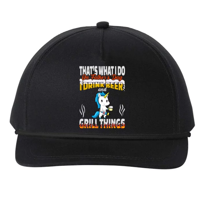 Thats What I Do I Beer And Grill Things Fathers Day Gift Snapback Five-Panel Rope Hat