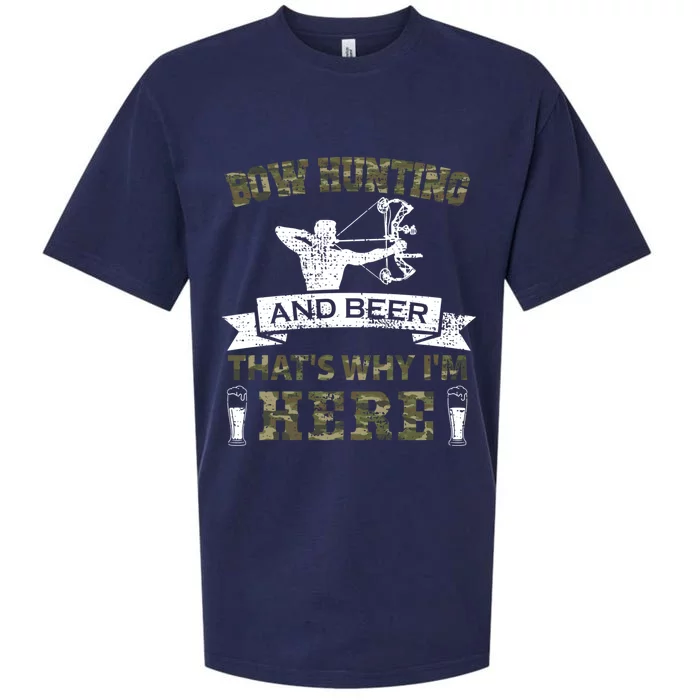 Thats Why Im Here Bow Hunting And Beer Cool Gift Sueded Cloud Jersey T-Shirt