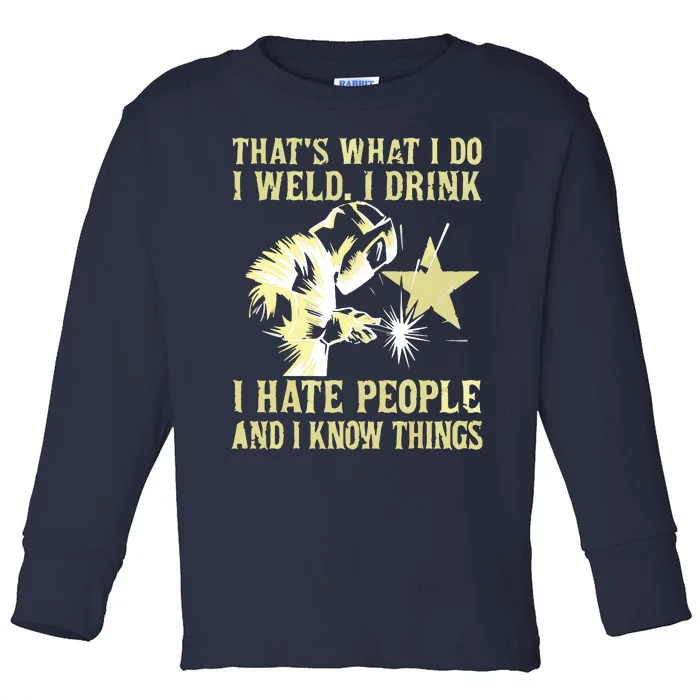 That's What I Do I Read Books And I Know Things Reading Toddler Long Sleeve Shirt