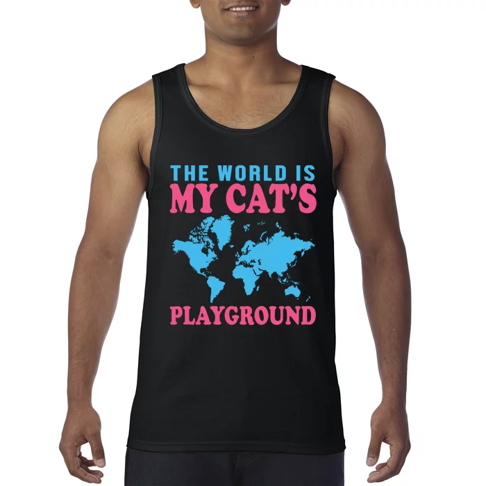 The World Is My Cat's Playground Tank Top