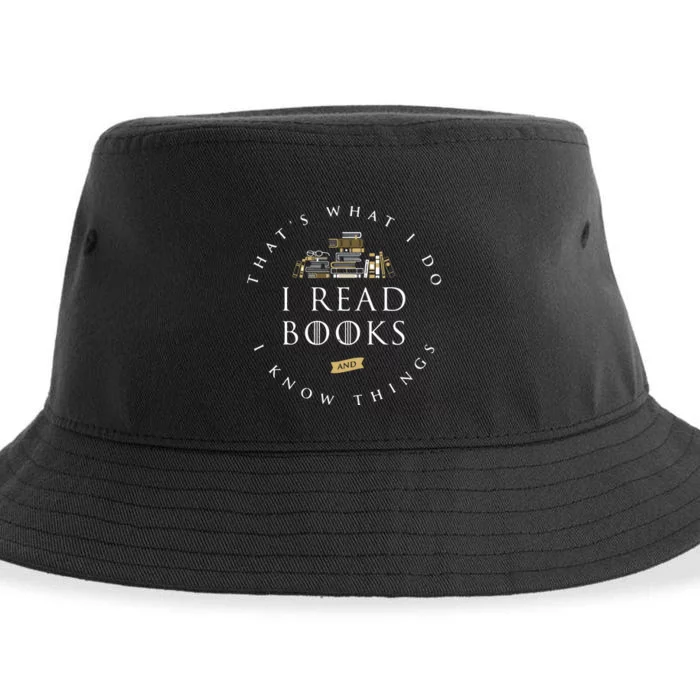 ThatS What I Do I Read Books And I Know Things Reading Sustainable Bucket Hat