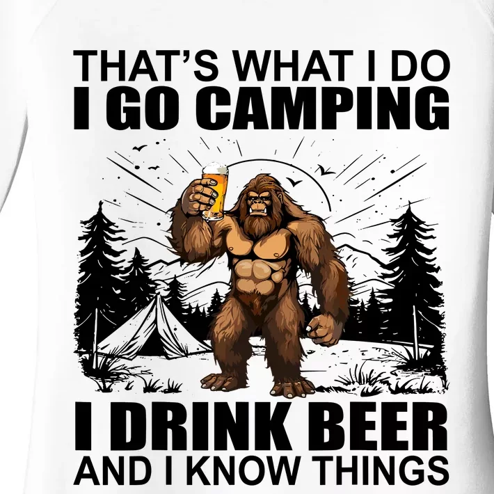 Thats What I Do I Go Camping I Drink Beer And I Know Things Women's Perfect Tri Tunic Long Sleeve Shirt