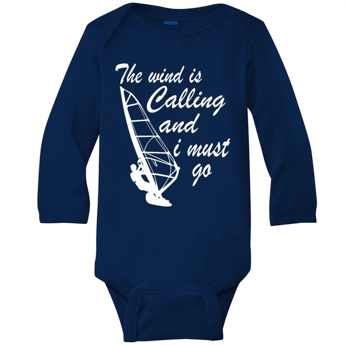 The Wind Is Calling And I Must Go Baby Long Sleeve Bodysuit