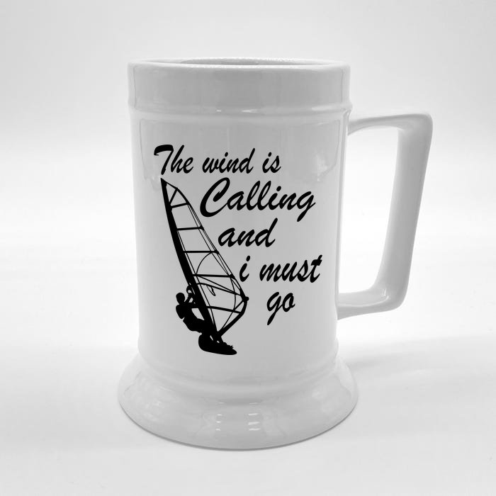 The Wind Is Calling And I Must Go Front & Back Beer Stein