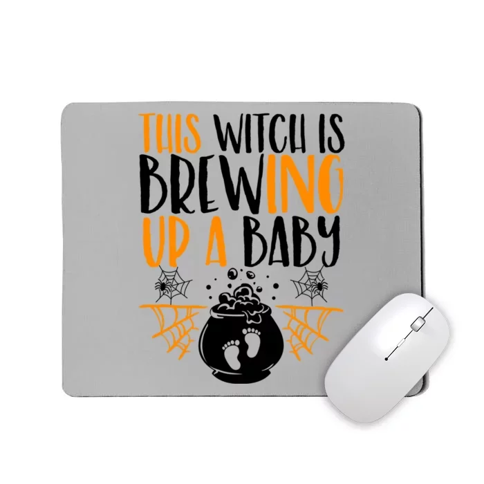 This Witch Is Brewing Up A Halloween Pregnant Costume Gift Mousepad