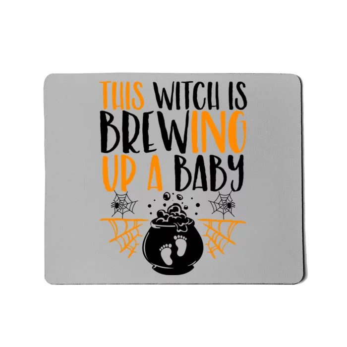 This Witch Is Brewing Up A Halloween Pregnant Costume Gift Mousepad