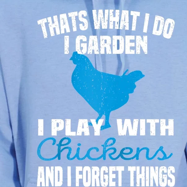 Thats What I Do I Garden Play With Chickens Farmers Saying Raglan Baseball Unisex Surf Hoodie