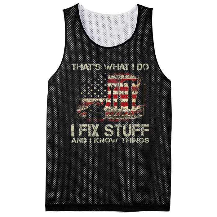 ThatS What I Do I Fix Stuff And I Know Things Mesh Reversible Basketball Jersey Tank