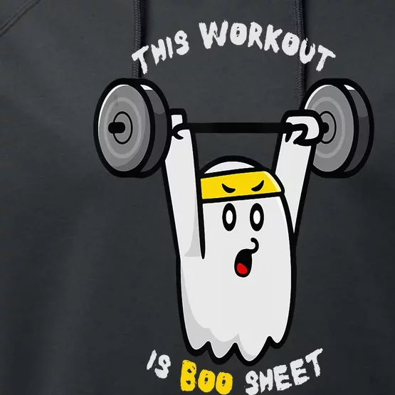 This Workout Is Boo Sheet Halloween Ghost Exercise Gym Performance Fleece Hoodie