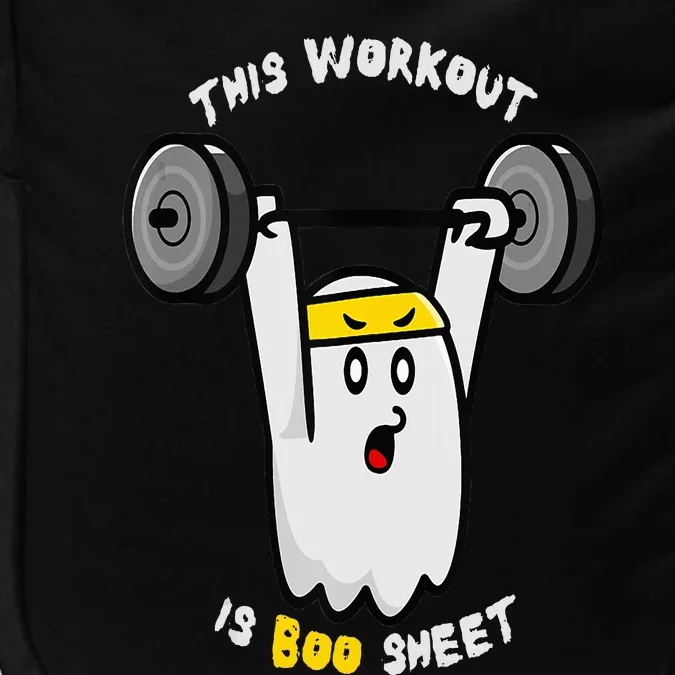 This Workout Is Boo Sheet Halloween Ghost Exercise Gym Impact Tech Backpack