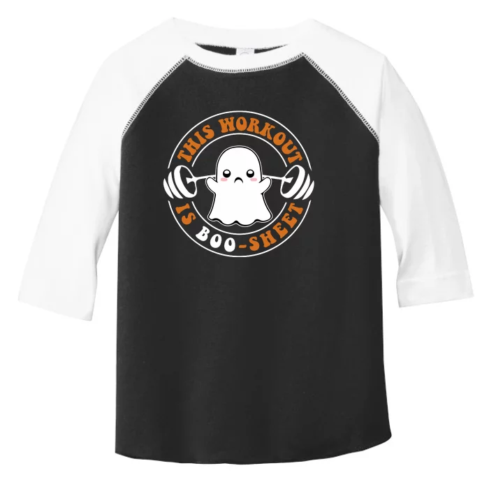 This Workout Is Boo Sheet Funny Cute Gym Ghost Halloween Toddler Fine Jersey T-Shirt