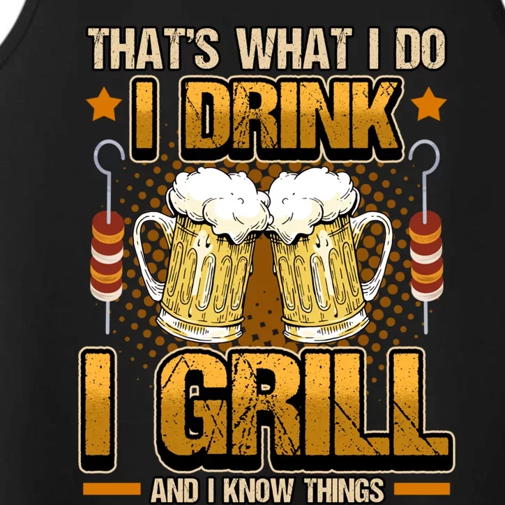 Thats What I Do I I Grill I Know Things Smoked Meat Gift Performance Tank