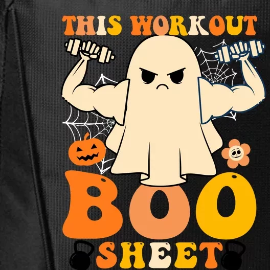 This Workout Is Boo Sheet Funny Cute Gym Ghost Halloween City Backpack