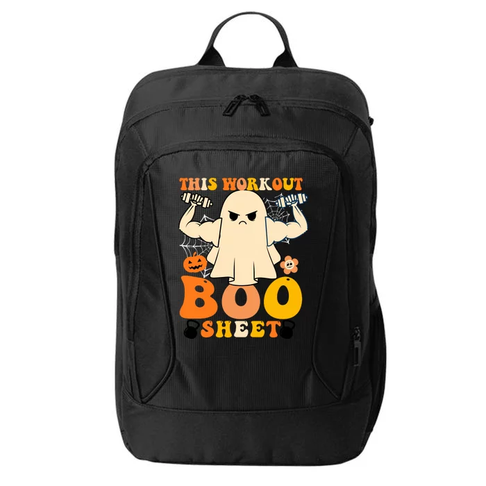 This Workout Is Boo Sheet Funny Cute Gym Ghost Halloween City Backpack