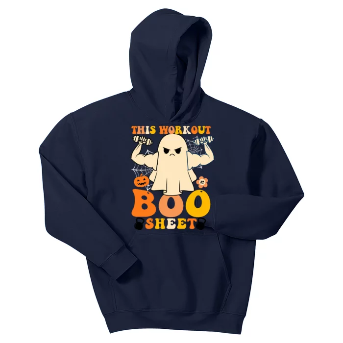 This Workout Is Boo Sheet Funny Cute Gym Ghost Halloween Kids Hoodie