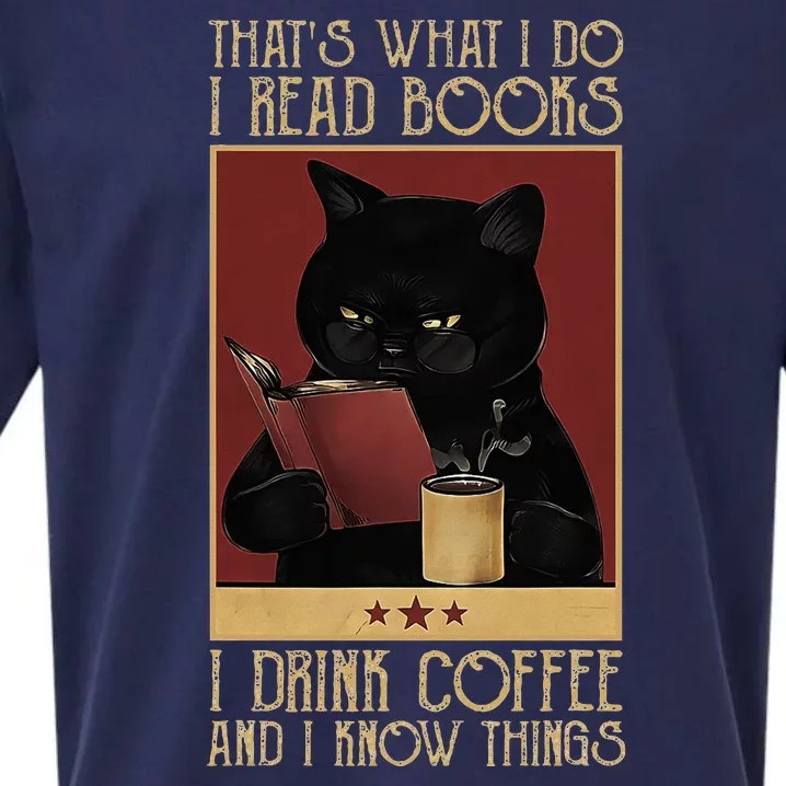 ThatS What I Do I Read Books Drink Coffee And I Know Things Sueded Cloud Jersey T-Shirt