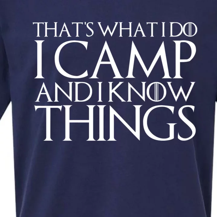 ThatS What I Do I Camp And I Know Things Sueded Cloud Jersey T-Shirt