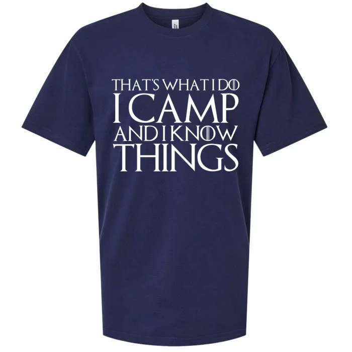 ThatS What I Do I Camp And I Know Things Sueded Cloud Jersey T-Shirt