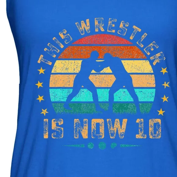 This Wrestler Is Now 10 Birthday Ladies Essential Flowy Tank