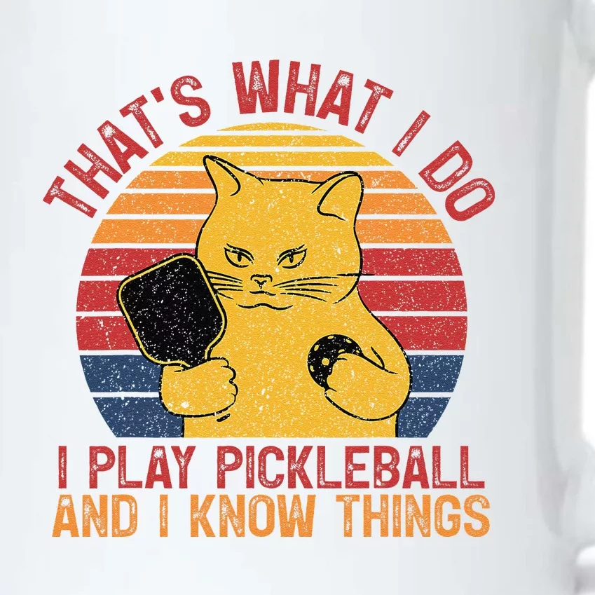 ThatS What I Do Cat Lovers Paddleball Player Pickleball Black Color Changing Mug