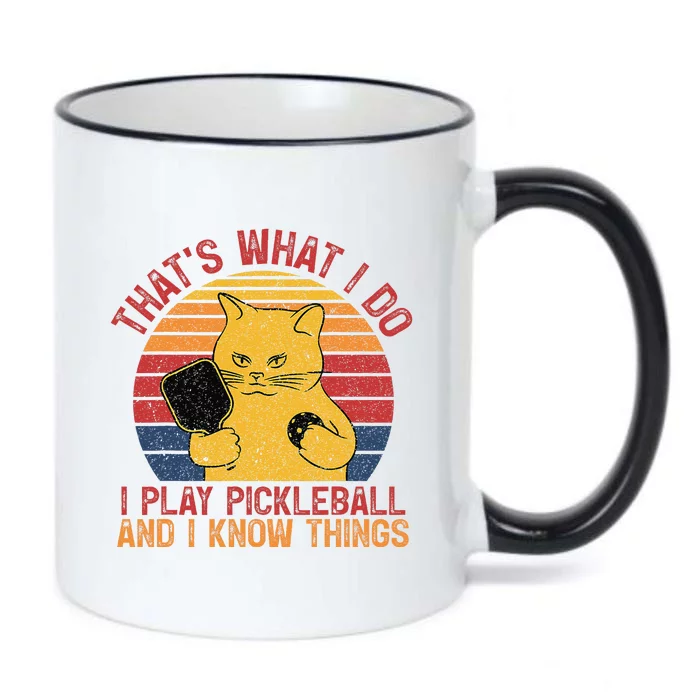 ThatS What I Do Cat Lovers Paddleball Player Pickleball Black Color Changing Mug