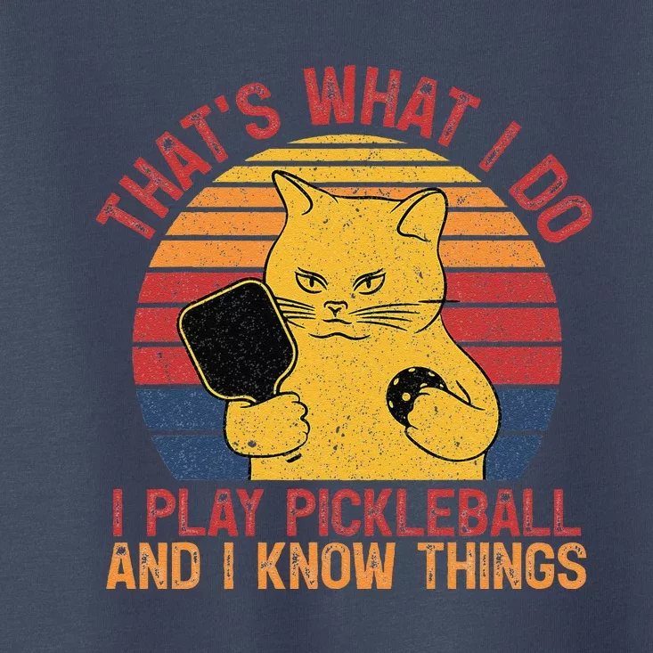 ThatS What I Do Cat Lovers Paddleball Player Pickleball Toddler T-Shirt