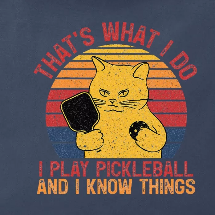 ThatS What I Do Cat Lovers Paddleball Player Pickleball Zip Tote Bag