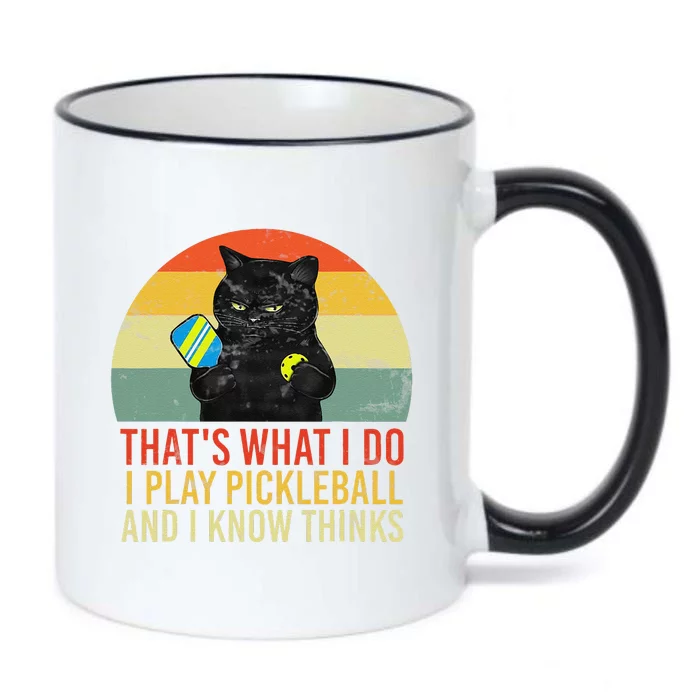 ThatS What I Do Cat Lovers Paddleball Player Pickleball Black Color Changing Mug