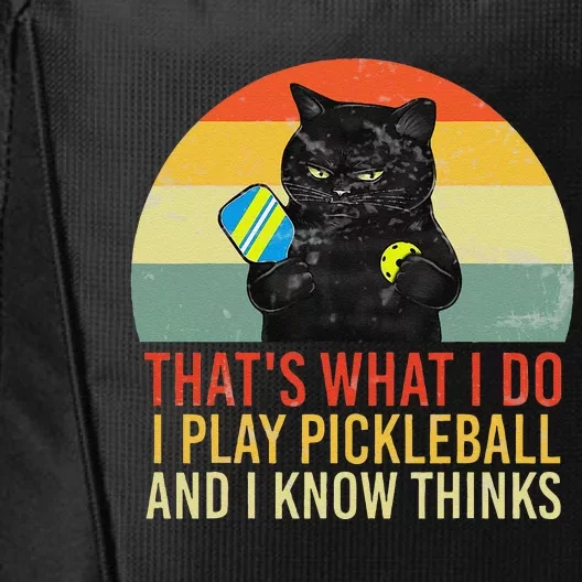 ThatS What I Do Cat Lovers Paddleball Player Pickleball City Backpack