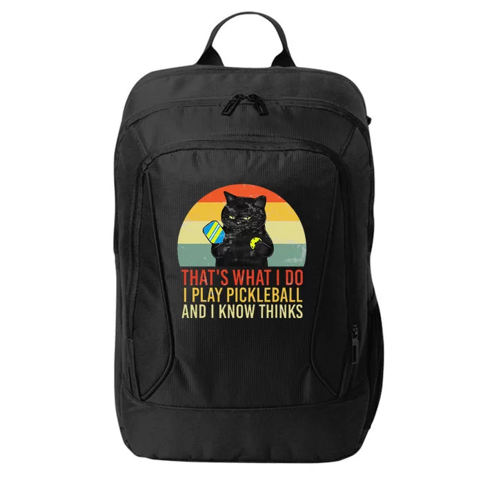 ThatS What I Do Cat Lovers Paddleball Player Pickleball City Backpack