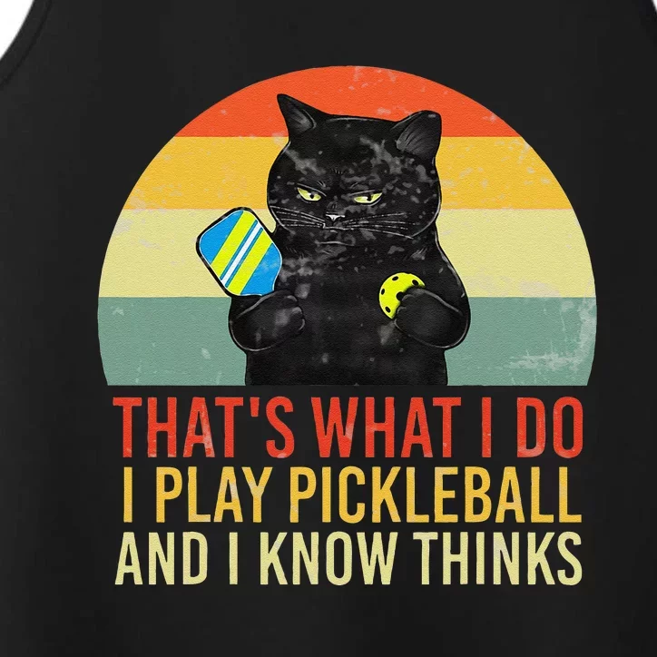 ThatS What I Do Cat Lovers Paddleball Player Pickleball Performance Tank