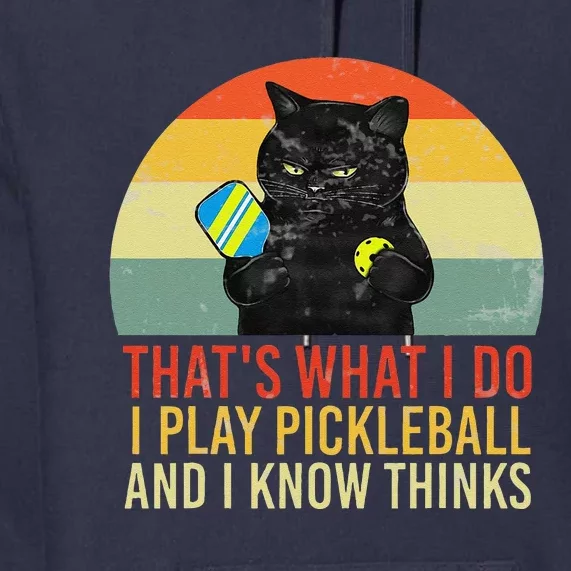 ThatS What I Do Cat Lovers Paddleball Player Pickleball Premium Hoodie