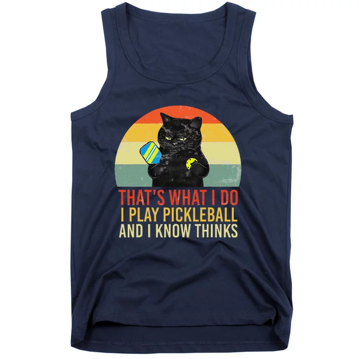 ThatS What I Do Cat Lovers Paddleball Player Pickleball Tank Top