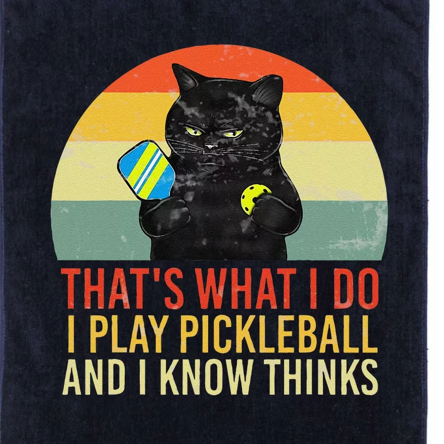 ThatS What I Do Cat Lovers Paddleball Player Pickleball Platinum Collection Golf Towel