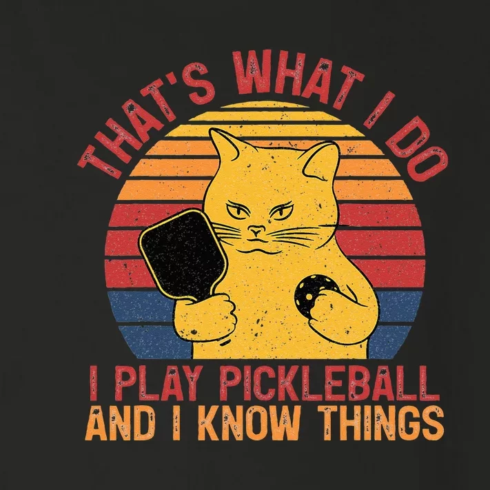 Thats What I Do Cat Lovers Paddleball Player Pickleball Toddler Long Sleeve Shirt