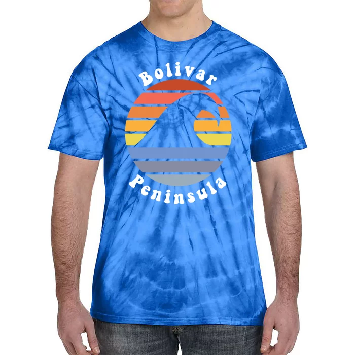 Tx Wave In Bolivar Peninsula Texas Beach Vacation Souvenir Gift Tie-Dye T-Shirt