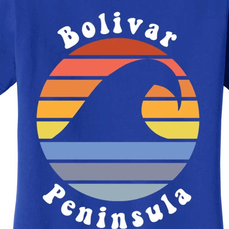 Tx Wave In Bolivar Peninsula Texas Beach Vacation Souvenir Gift Women's T-Shirt