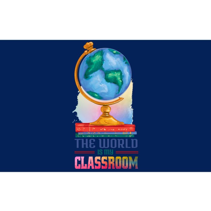 The World Is My Classroom Globe Bumper Sticker