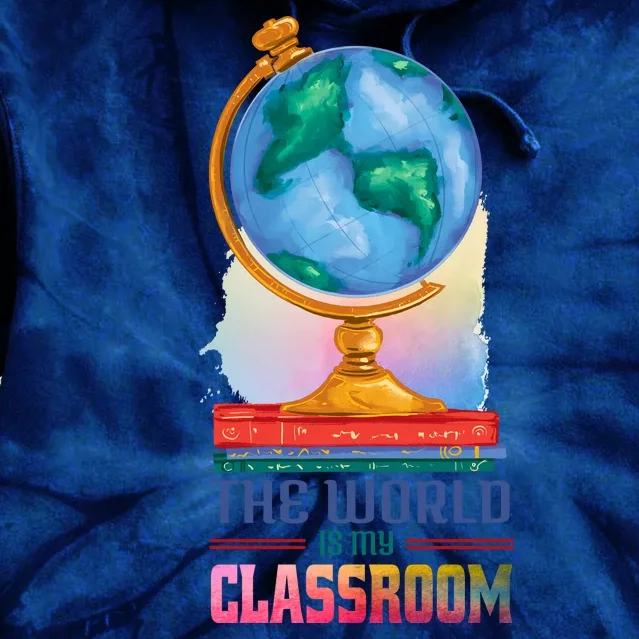 The World Is My Classroom Globe Tie Dye Hoodie