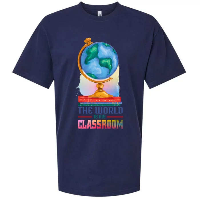 The World Is My Classroom Globe Sueded Cloud Jersey T-Shirt