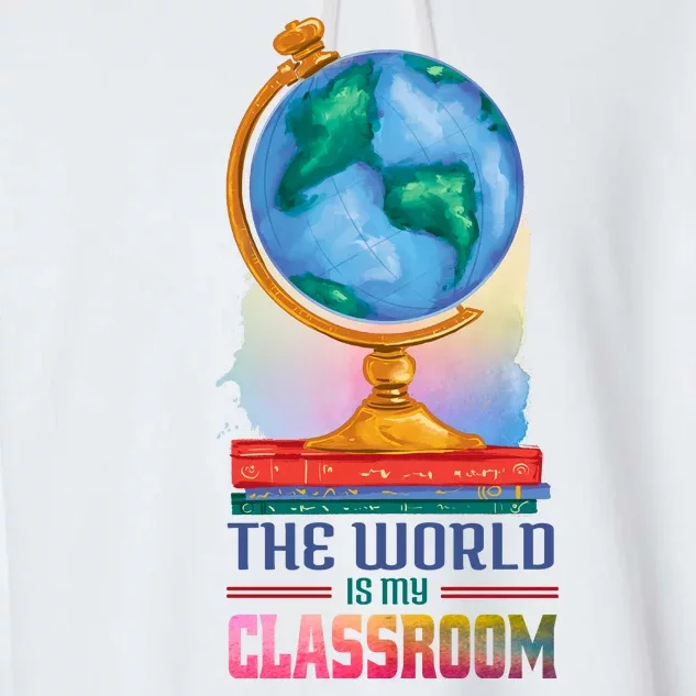 The World Is My Classroom Globe Garment-Dyed Fleece Hoodie