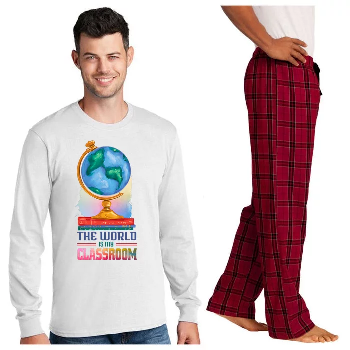 The World Is My Classroom Globe Long Sleeve Pajama Set