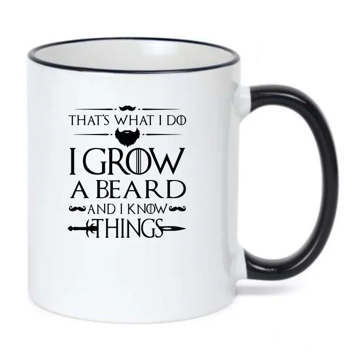 That's What I Do I Grow A Beard And I Know Things Love Beard Black Color Changing Mug