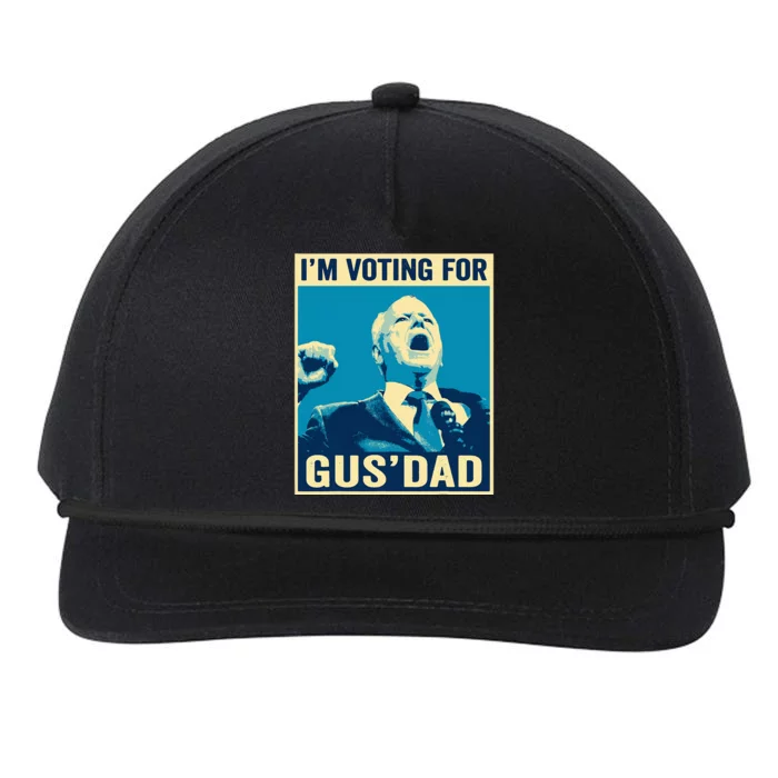 Tim Walz IM Voting For Gus Dad 2024 Presidential Election Snapback Five-Panel Rope Hat