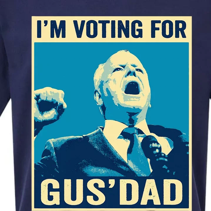 Tim Walz IM Voting For Gus Dad 2024 Presidential Election Sueded Cloud Jersey T-Shirt