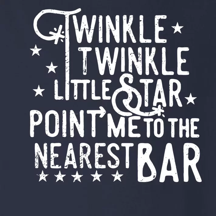 Twinkle Little Star Point Me To The Nearest Bar Toddler Long Sleeve Shirt