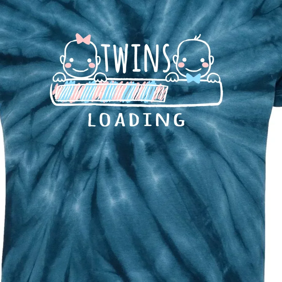 Twins loading cute twin mother Kids Tie-Dye T-Shirt