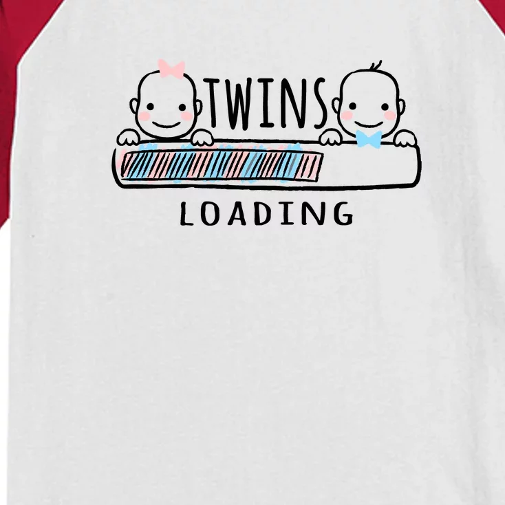 Twins loading cute twin mother Kids Colorblock Raglan Jersey