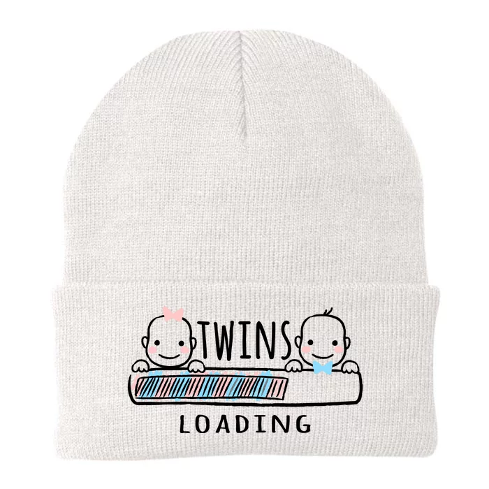 Twins loading cute twin mother Knit Cap Winter Beanie