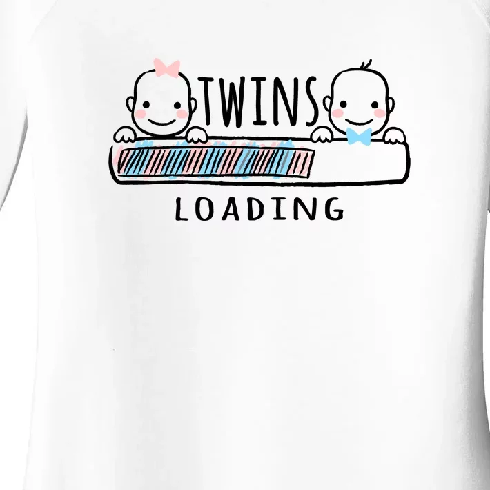 Twins loading cute twin mother Women's Perfect Tri Tunic Long Sleeve Shirt